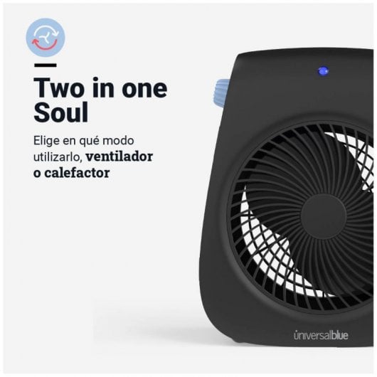 Universal Blue Termoventilador Vertical 2000W Negro
