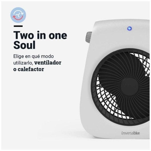 Radiateur Soufflant Universel Bleu Bávaro 2000W Blanc