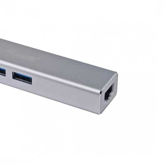 Base para Portátil Equip USB-C a USB 3.0 3 Puertos con Gigabit Ethernet