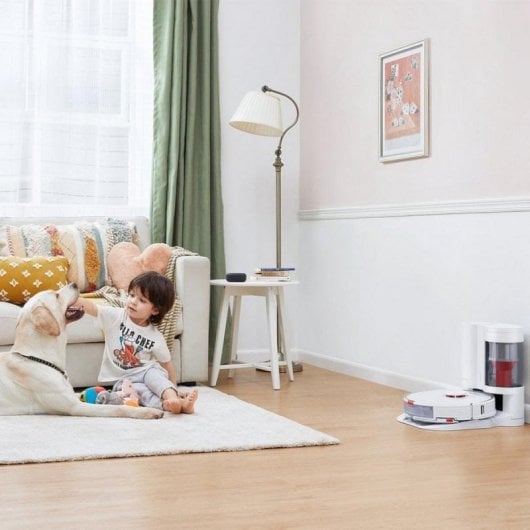 Roborock S7+ Robot Aspirador Blanco + Base de Autovaciado RockDock