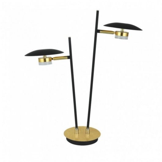 Fabrilamp Sobremesa Ciudad Del Cabo 2 Luces 12w 4000k Negro Oro