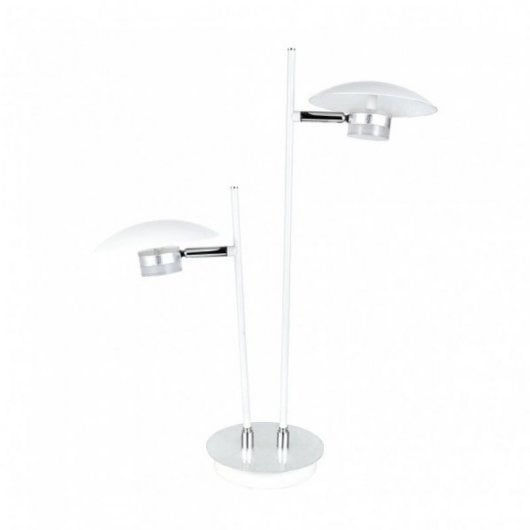 Fabrilamp Sobremesa Ciudad Del Cabo 2 Luces 12w 4000k Blanco Plata