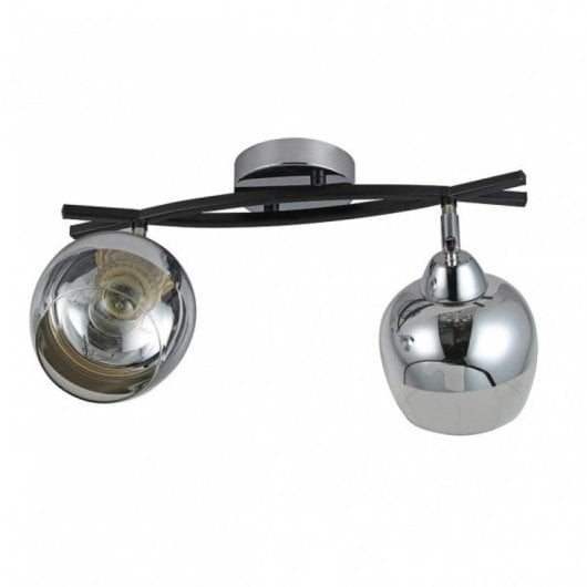 Fabrilamp Regleta Denali 2xe27 Cromo Negro