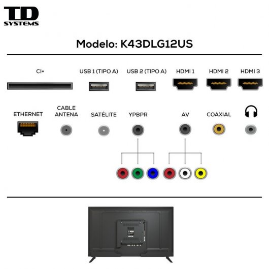 TD Systems K43DLG12US 43" LED UltraHD 4K HDR10