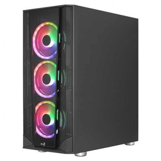 Aerocool PRISMBKV3 ARGB Cristal Templado USB 3.0 Negro