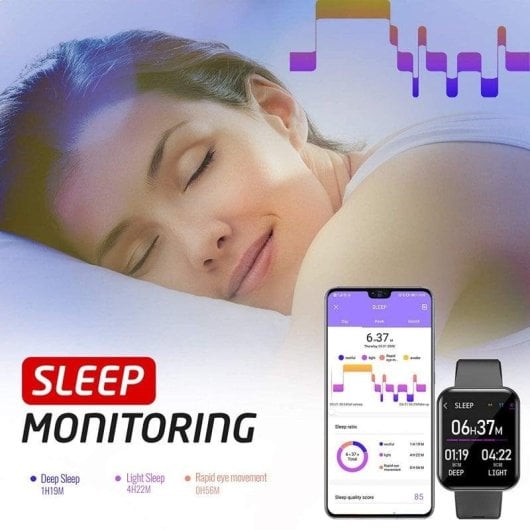 Lenovo E1 Pro Bluetooth 44mm TFT Noir Étanche 3 ATM SpO2 Pulsomètre Sommeil Tension