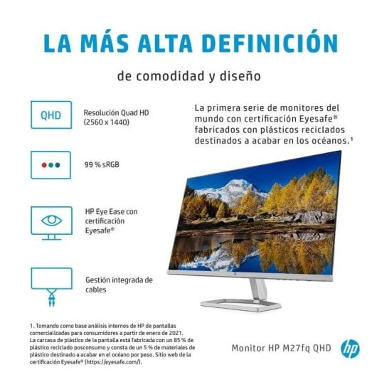 Monitor HP M27fq 27" Quad HD 75Hz IPS FreeSync 5ms