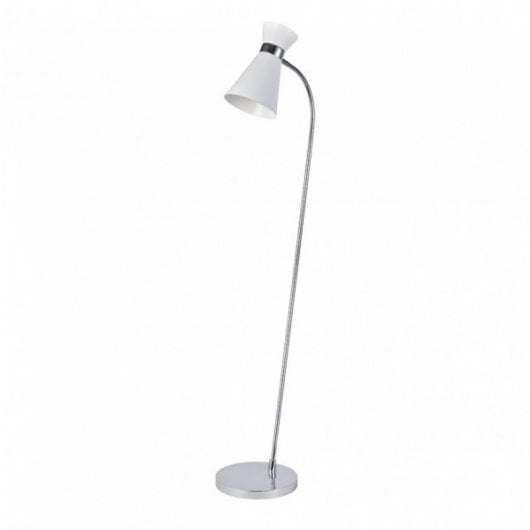 Fabrilamp Pie Salón Petra 1xe27 Blanco Cromo Orientable