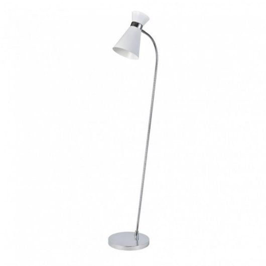 Fabrilamp Pie Salón Petra 1xe27 Blanco Cromo Orientable
