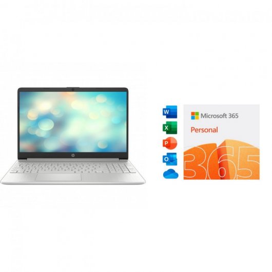 HP 15S-fq2096ns Intel Core i7-1165G7/8GB/512GB SSD/15.6" + Microsoft 365 Personal 12 Meses Descarga Digital