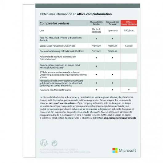 HP 15S-fq2096ns Intel Core i7-1165G7/8GB/512GB SSD/15.6" + Office Hogar y Estudiantes 2021