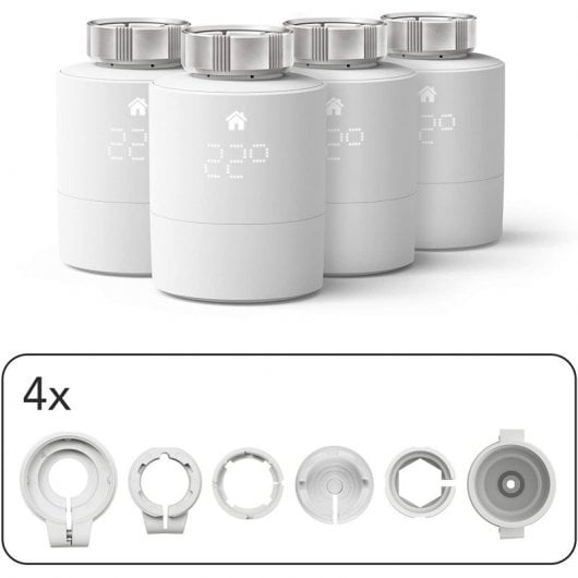 Tado Kit inicio V3+ Termóstato de Aquecimento Inteligente e Pacote Quattro Termóstatos Inteligentes Complementares