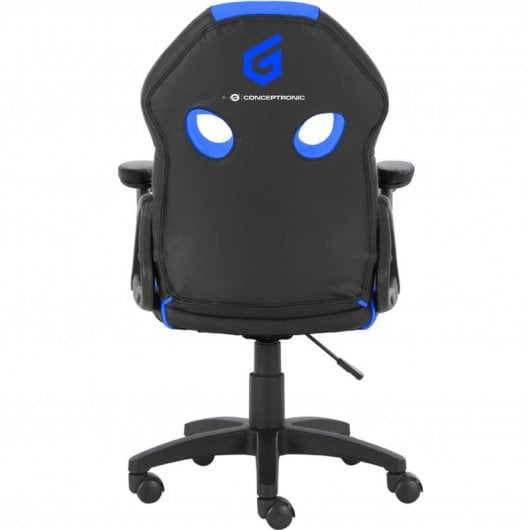 Conceptronic EYOTA06B Videospiel-Stuhl PC-Gamingstuhl Gepolsterter Sitz Schwarz, Blau