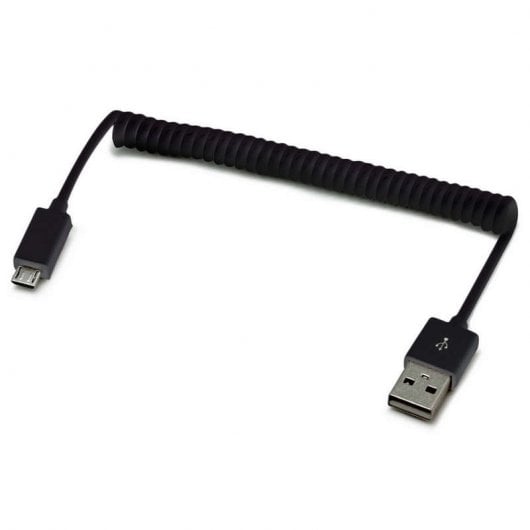 Cable Helicoidal USB a Micro USB Negro