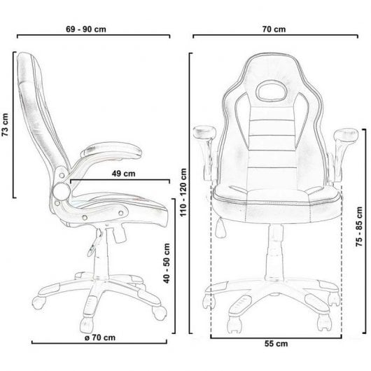 Silla Racing Sports Negra/Gris