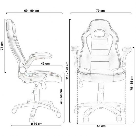 Silla Racing Sports Blanca/Negra