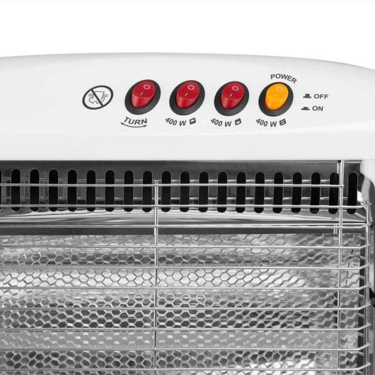Orbegozo BP 0303 B Estufa Eléctrica Halógena 1200W Blanca
