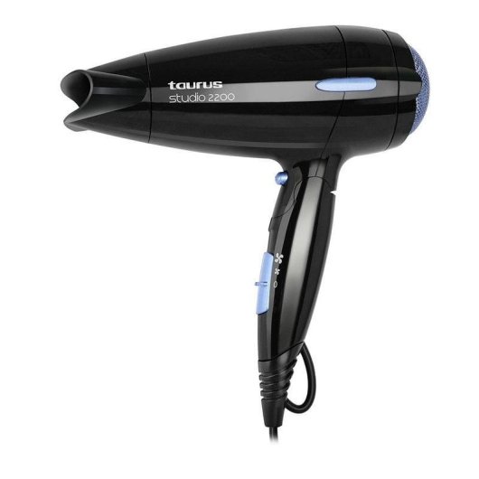 Secador de Cabelo Dobrável Taurus Studio 2200 2200W 2 Temperaturas 2 Velocidades Jato de Ar Frio Preto