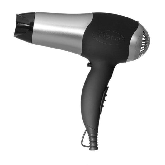 Sèche-cheveux Tristar HD-2322 Avec Diffuseur 2000W 2 Vitesses 3 Températures Noir Métallique