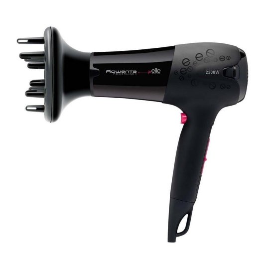 Föhn Rowenta PowerLine Plus Elite CV5022F0 2200W 3 Temperaturstufen 3 Geschwindigkeiten Zubehör Schwarz
