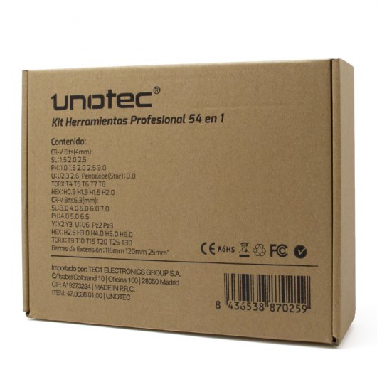 Unotec Kit Herramientas 54 en 1