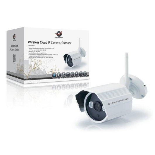 Câmera de vigilância Conceptronic HD Visão Noturna Interior e Exterior Detecção de Movimento