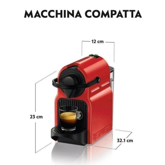 Nespresso Kapselmaschine Krups Inissia 0,7L 19 Bar Rot