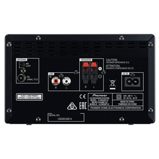 Pioneer X-CM32BT-K Microcadena Bluetooth USB