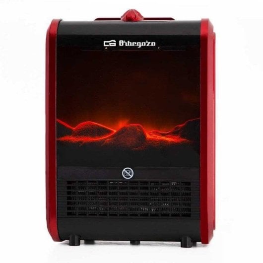 Cheminée Électrique Orbegozo CM 9015 1500W Sol Effet Feu Réaliste