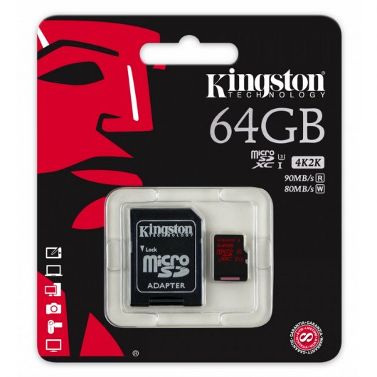 Kingston MicroSDXC 64GB UHS-I Clase 10
