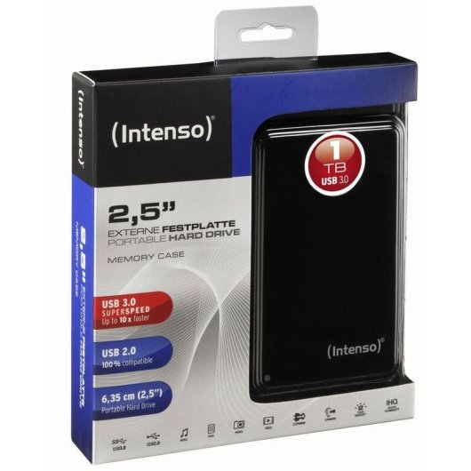 Disque Dur Intenso Memory Case 1TB HDD 2,5'' USB 3.2 Gen 1 Noir