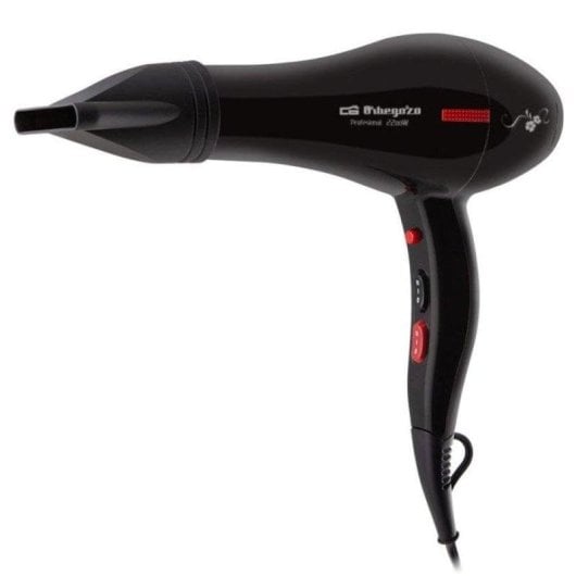 Professioneller Föhn Orbegozo SE 2205 2200W 3 Temperaturstufen 2 Geschwindigkeiten Zubehör Schwarz