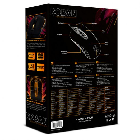 Krom Koban Ratón Gaming 4000 DPI