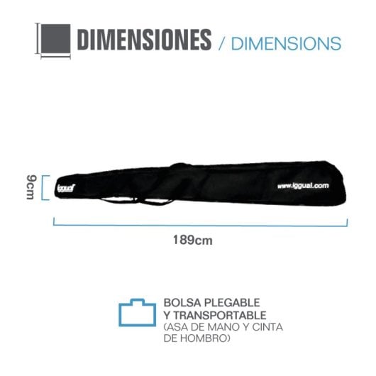 iggual Pantalla de Proyección 112" 200x200 cm con Trípode + Bolsa