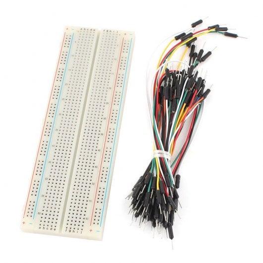 Módulo MB102 de Alimentação + Placa de 830 Contactos + 65 Jumpers