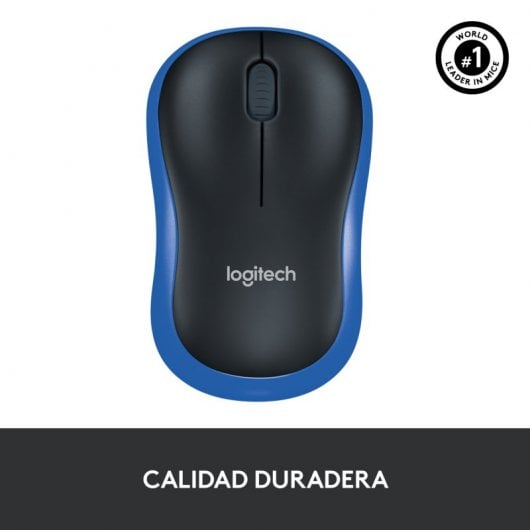 Logitech M185 Mouse Wireless, 2,4 GHz con Mini Ricevitore USB Blu