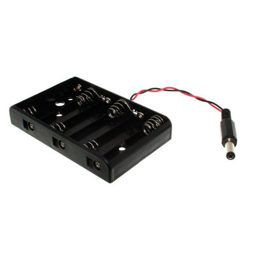 Caixa de Alimentação 6 Pilhas Compatível com Arduino