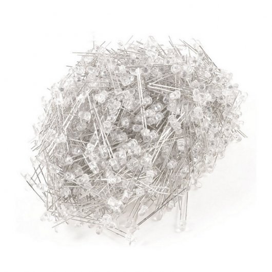 Kit 1000 LEDs 3mm Blancos Compatibles Arduino