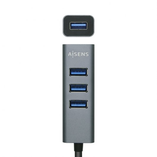 Aisens  A109-0508 HUB USB 3.1 Tipo-C 4 Portas Cinzento