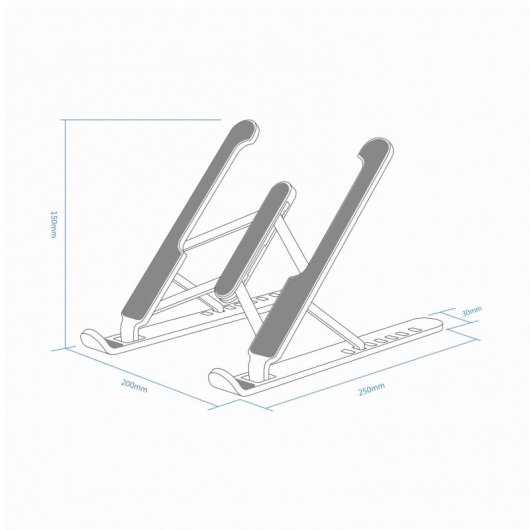 Aisens LPS1M-099 Supporto per laptop fino a 15" Argento