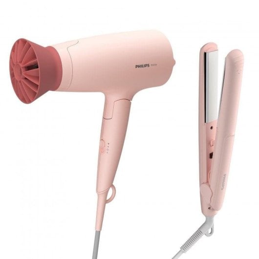 Klappbarer Föhn Philips 3000 Series BHP398/00 1600W 3 Temperaturstufen 3 Geschwindigkeiten Zubehör Rosa