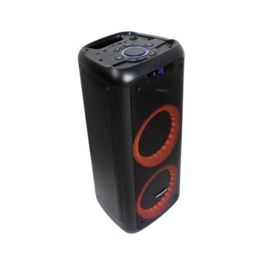 Altoparlante portatile wireless Fonestar Party-Duo con karaoke nero