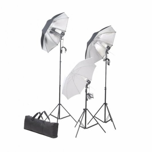 Kit de studio photo VidaXL avec jeu de lumières et toile de fond