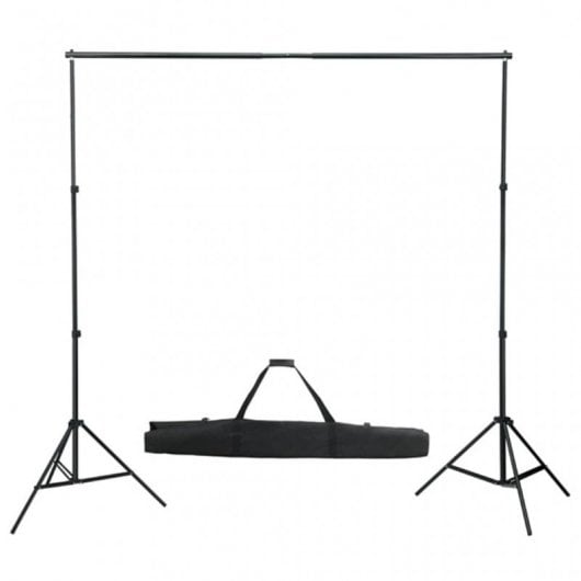 Kit de studio photo VidaXL avec jeu de lumières et toile de fond