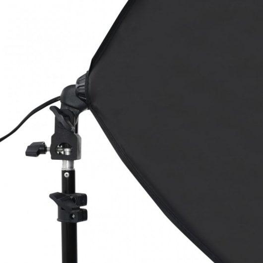 Kit de studio photo VidaXL avec projecteurs Softbox + toile de fond