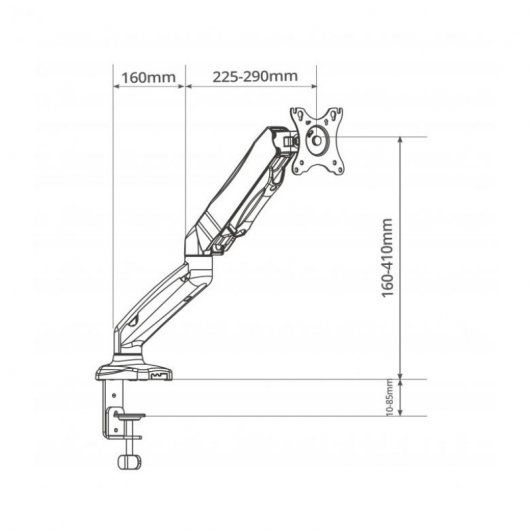 Holmios Soporte Brazo para TV/Monitor 13"-27" VESA 100x100 Máx 6.5Kg