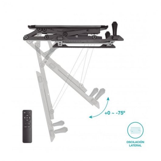 Holmios Soporte de Techo Motorizado para TV  32"-70" VESA 600x400 Máx 35Kg