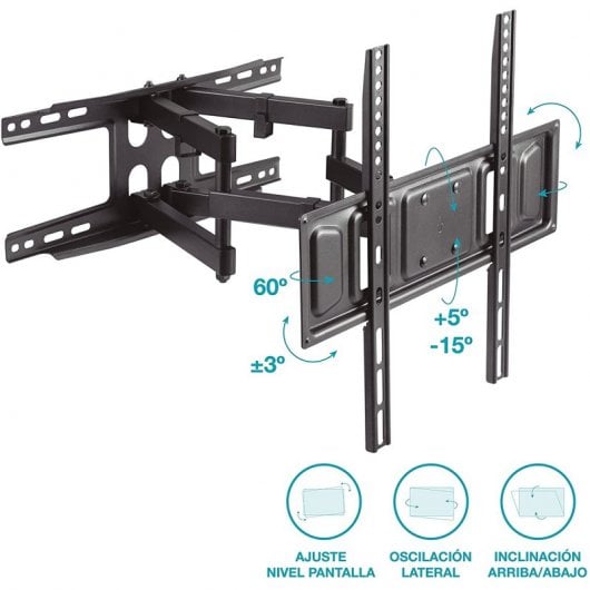 Holmios Soporte de Pared Giratorio para TV 32"-70" VESA 400x400 Máx. 40Kg