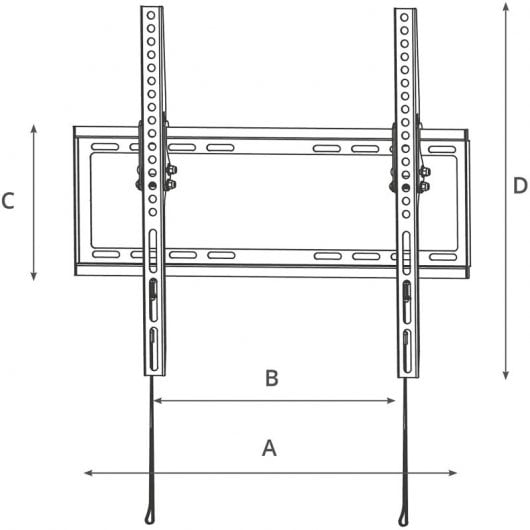 Holmios Soporte de Pared para TV 32"-55" VESA 400x400 Máx 35Kg