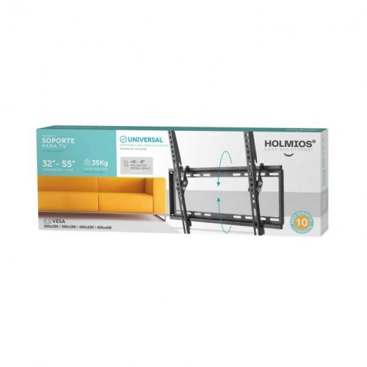 Holmios Soporte de Pared para TV 32"-55" VESA 400x400 Máx 35Kg